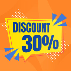 30 percent discount banner for sales