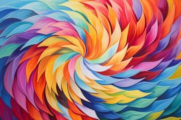 whirling patterns of vibrant colors mesmerize as they spin outward, Generative AI