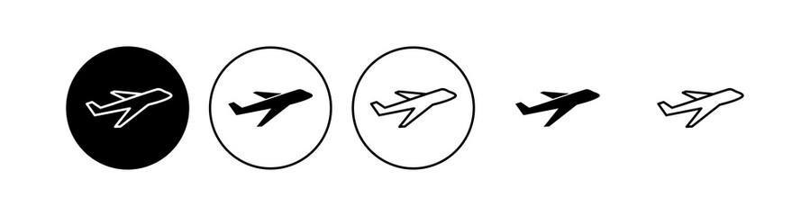 Plane icon set. Airplane icon vector. Flight transport symbol. Travel illustration. Holiday symbol
