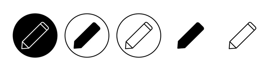 Pencil icon set. pen symbol. edit icon vector
