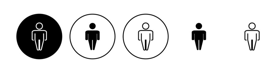Man icon set. male icon vector. human symbol