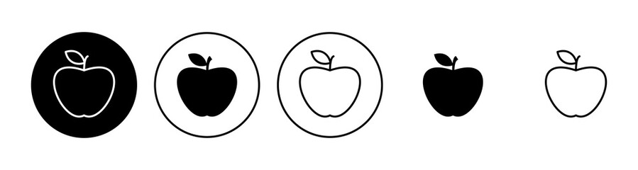 Apple icon set. Apple vector icon. apple symbols for your web design.
