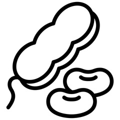 Fototapeta premium beans icon illustration design with outline