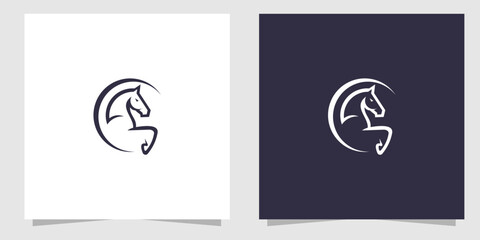 horse logo design vetor