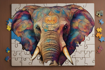 Elephants, faces, high definition, 4K, pixels, illustrations, animals, wild animals, fancy,generative ai