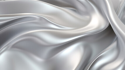 Obraz premium Elegance abstract soft focus wave glossy silver fabric use for background