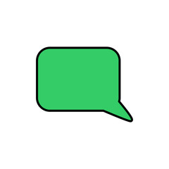Speech bubble / speech balloon or chat bubble line art icon for apps and websites