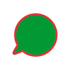 Speech bubble / speech balloon or chat bubble line art icon for apps and websites