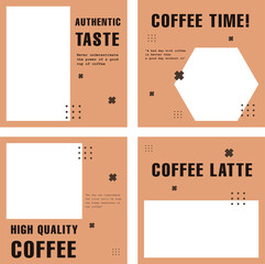 Social media template for coffee shop
