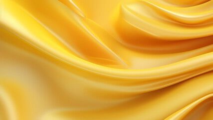 Obraz premium Elegance abstract soft focus wave glossy yellow fabric use for background