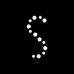 s letter logo with dots
