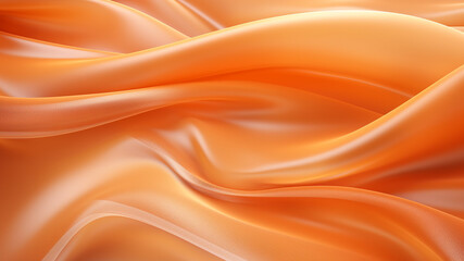 Obraz premium Elegance abstract soft focus wave glossy orange fabric use for background
