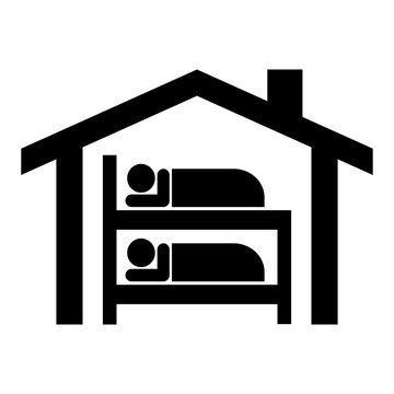 Emergency / homeless shelter icon