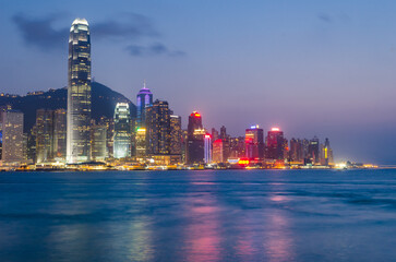Fototapeta na wymiar Hongkong Victoria Harbor night scene