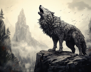 Mystical Werewolf in the Night