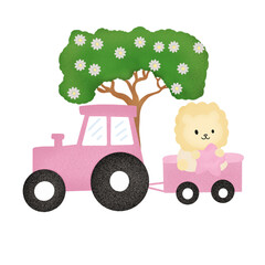 child riding a car