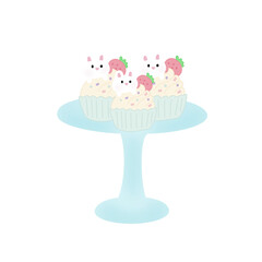 cupcake with ice cream