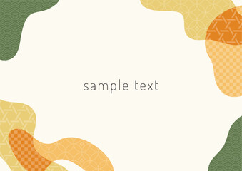 和柄のフレーム・背景素材