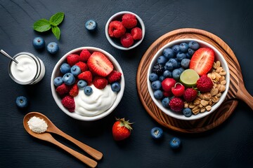 berries and yogurt Generative AI