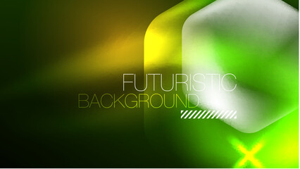 Technology Digital Neon Abstract Background, Abstract Hexagons, Digital Cyberspace, Modern Hi-tech, Science, Futuristic Techno Design Template