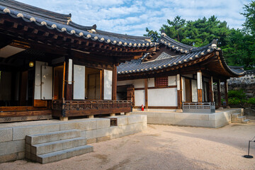 traditional hano village in seoul, south korea 
