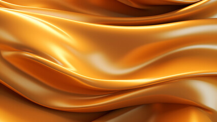 Fototapeta premium Elegance abstract soft focus wave glossy Gold fabric use for background