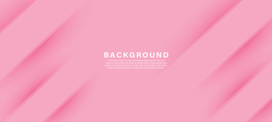 Pink background. Bright pink dynamic abstract background. Business banner for sales, event, holiday, party, birthday, falling. Fast moving 3d lines with soft shadow