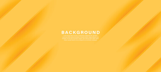 Yellow background. Bright yellow dynamic abstract background. Business banner for sales, event, holiday, party, birthday, falling. Fast moving 3d lines with soft shadow
