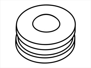 Food Outline Cake or Dessert Food Line Art icon