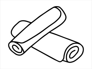 Food Outline Spring Rolls or Cake Food Line Art icon