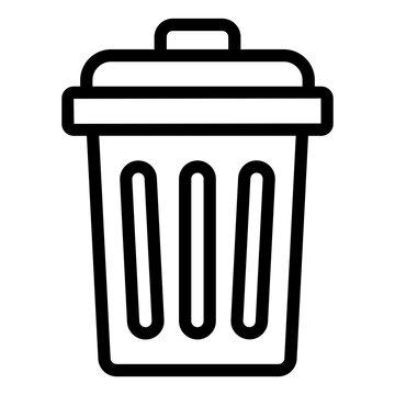 recommend clip art: Trash Bin outline icon