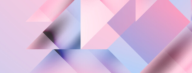Vivid abstraction unfolds. Triangles in seamless harmony, composing dynamic geometric backdrop. Interplay of angles and hues forms captivating tapestry, evoking modernity and artistic allure
