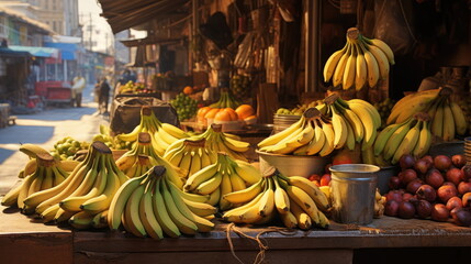 Bananas at the sales table