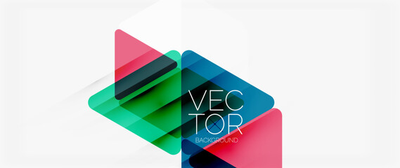 Abstract background. Color transparent triangles in mosaic style with shadow lines. Design for website headers, social media posts, digital art displays, presentations, branding elements, wallpapers