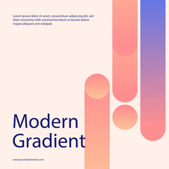 Minimalist cover or banner design for corporate branding, marketing, social media. Simple fluid gradient line with soft colours