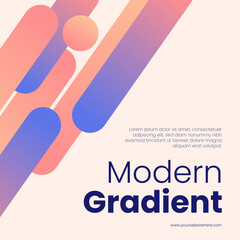 Minimalist cover or banner design for corporate branding, marketing, social media. Simple fluid gradient line with soft colours