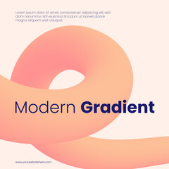 Minimalist cover or banner design for corporate branding, marketing, social media. Simple fluid gradient line with soft colours