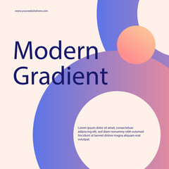 Minimalist cover or banner design for corporate branding, marketing, social media. Simple fluid gradient line with soft colours