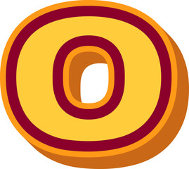 3D Orange Alphabet Letters