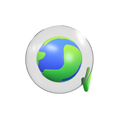 Ecology 3D Icon Illustration