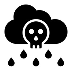 Acid Rain solid glyph icon