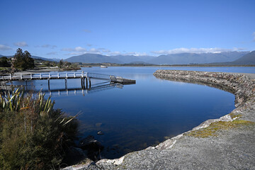Beautiful Lake Brunner, West Coast New Zealand in Spring