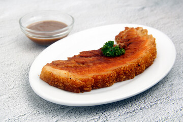 Freshly cooked Filipino food called Lechon Kawali