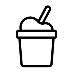 Yoghurt food outline icon
