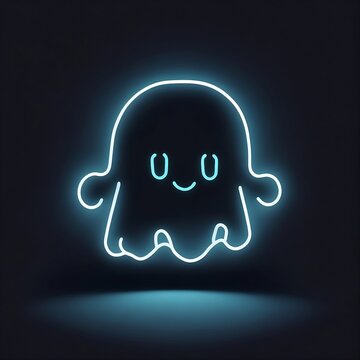 Halloween ghost , neon ghost, cute, aestheic chost,halloween illustration,head with bubble, glow in the dark ghost.