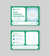 Medical and healthcare postcard
