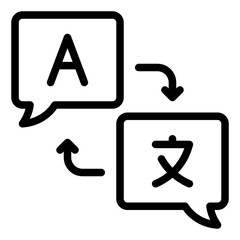 Translate outline icon