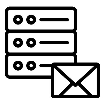 recommend clip art: Server hosting outline icon
