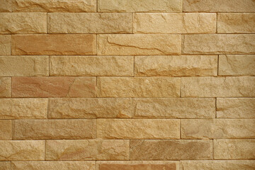 Cream brick wall texture background. New clean brickwork interior design. Paper, texture, white brick,  Empty space.   