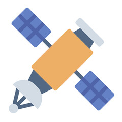 Satellite Space communication flat icon